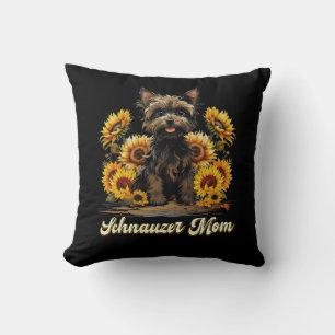 Womens Solros Schnauzer Mamma Flower Beard Hund Lo Kudde