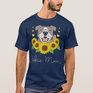 Womens Solros Yorkie Mamma Hund Pet Parent Cute Gr T Shirt