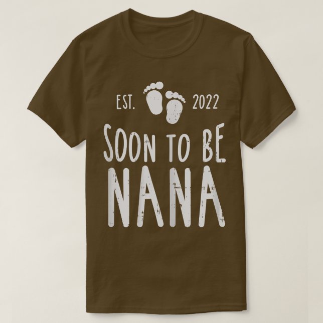 Womens Soon To Be Nana 2022 Baby Feet Pregnancy Gr T Shirt (Design framsida)