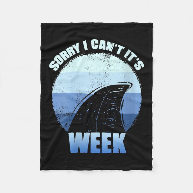 Womens Sorry I Can't It's Week Funny Shark Gift V- Fleecefilt (Framsidan)
