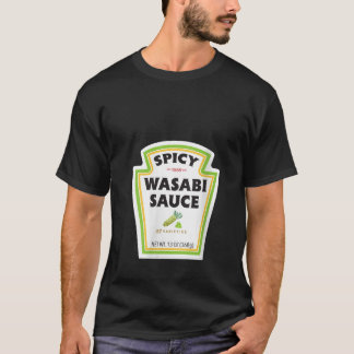 Womens Spicy Wasabi Sauce Flaska etikett Funny Hal T Shirt