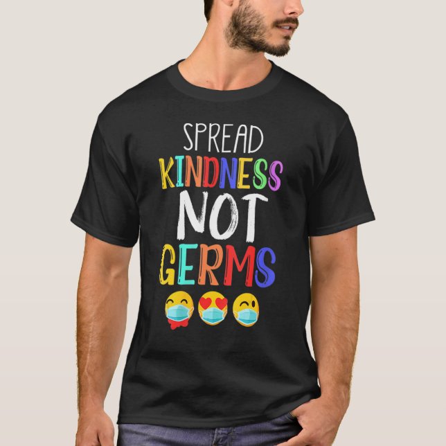 Womens Spread Kindness not Germs Pro Mask Immuniza T Shirt (Framsida)