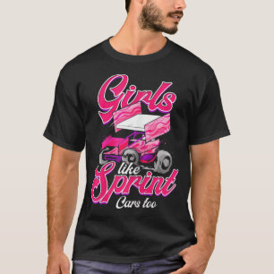 Womens Sprint Car Tävla Girl Motorsport Dirt Tra T Shirt