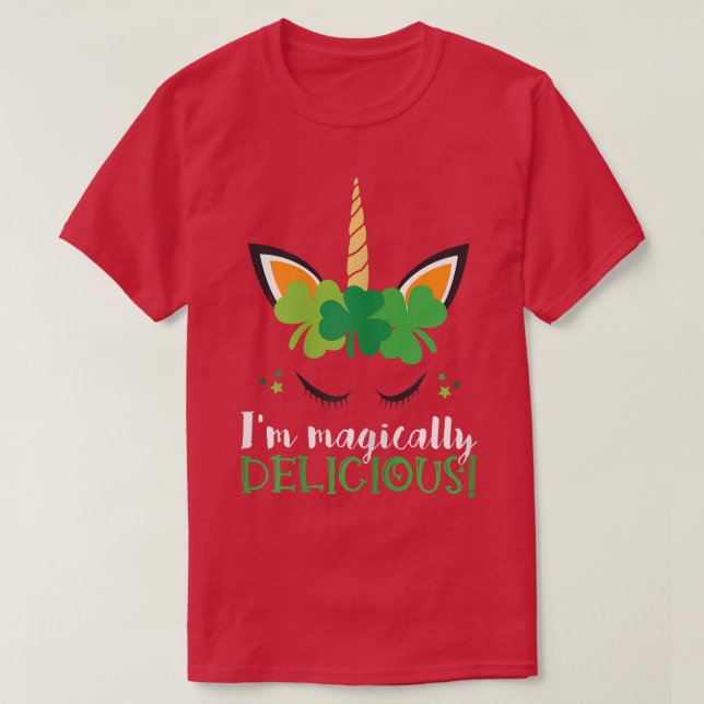 Womens St patricks day I är Magally Delicious Roli T Shirt (Design framsida)