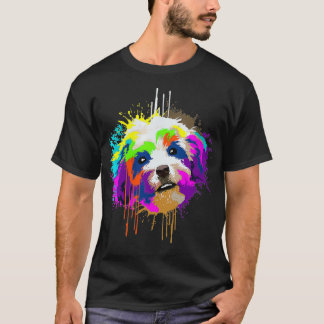 Womens Stänk Art Havanese Hundägare Gift Idea Hund T Shirt