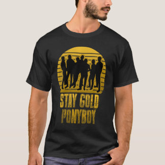 Womens Stay Gold Ponyboy Vintage VNeck retro T Shirt