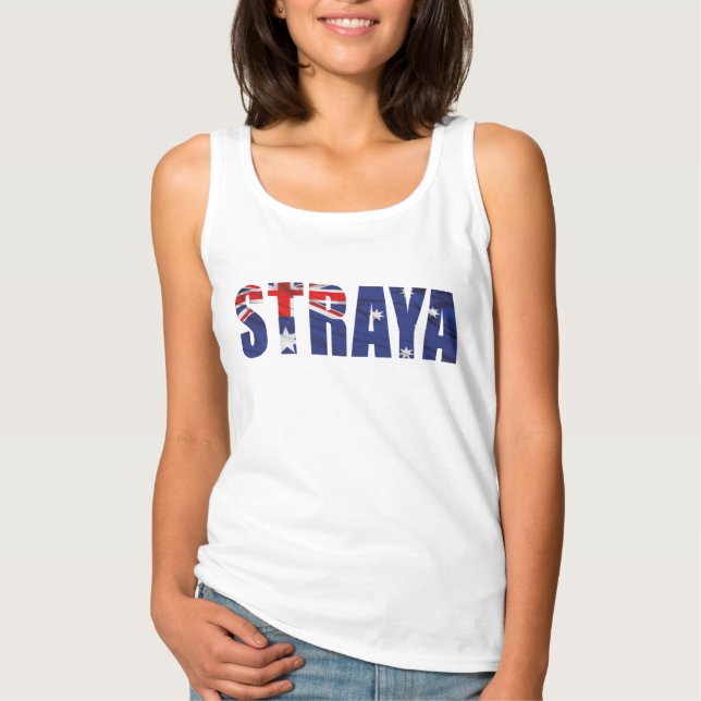 Womens STRAYA Singlet Linne Med Racerback (Framsida)