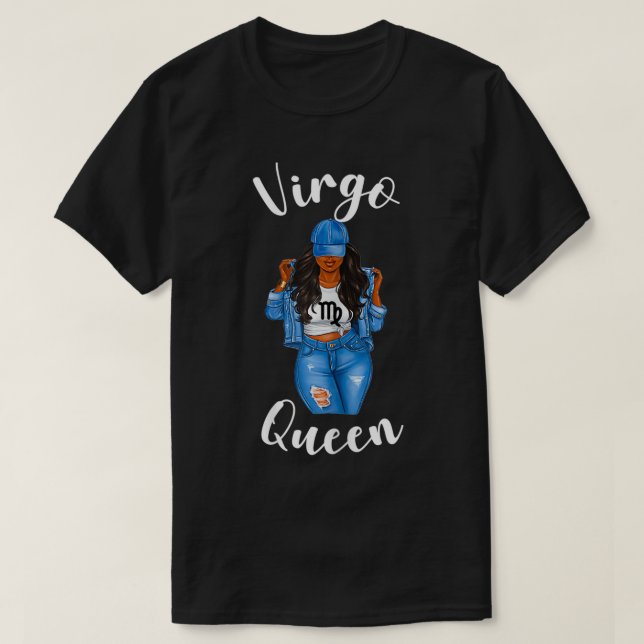 Womens Streetvisa Våg Queen African American Bla T Shirt (Design framsida)