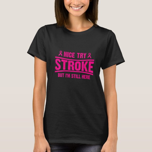 Womens Stroke Survivor Cute Brain Attacks Manar Wo T Shirt (Framsida)