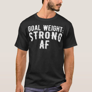 Womens Strong Af Weight Liiting Fitness Gym Workou T Shirt