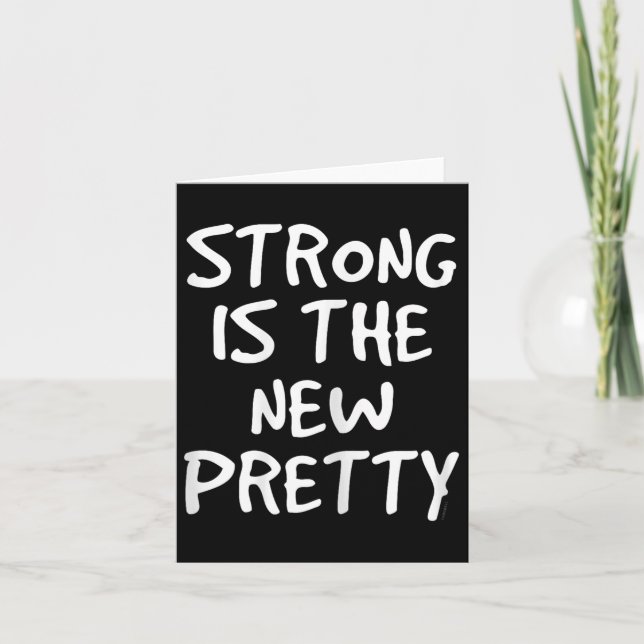 Womens Strong Is The New Pretty Shirt - Gym Motiva Kort (Framsida)