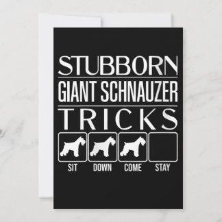 Womens Stubborn Giant Schnauzer Tricks, Funny Meddelande