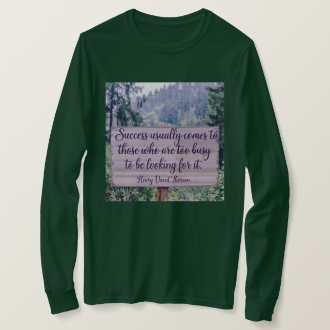 Womens Success Thoreau Quote T-Shirt (Design framsida)