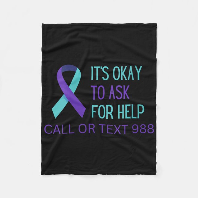 Womens Suicide Prevention 988 Hotline Shirt 988 Su Fleecefilt (Framsidan)