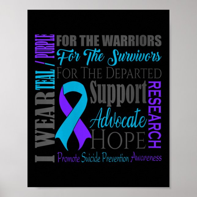 Womens Suicide Prevention Awareness V-neck  Poster (Framsidan)