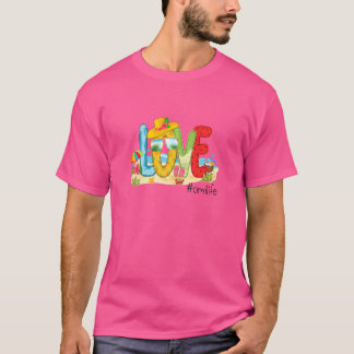 Womens Summer Kärlek Omilife Omi Kärlek Beach Vaca T Shirt
