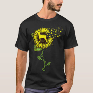 Womens Sunflower Basenji Mom Mom Dog Lover  T Shirt