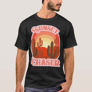 Womens Sunset Chaser Western Desert Cactus VNeck T Shirt
