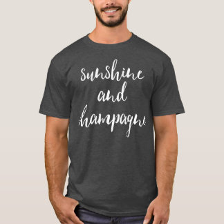 Womens Sunshine & ChampagneCute Cruise Beach Vacat T Shirt