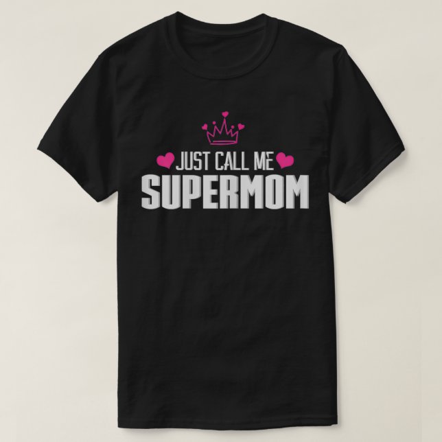 Womens SuperMamma Krona Heart Funny Mamma Mothe T Shirt (Design framsida)
