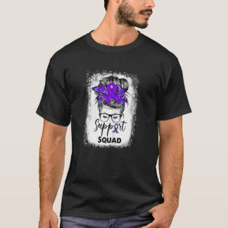 Womens Support Squad Messy Bun Lila Warrior Epi T Shirt