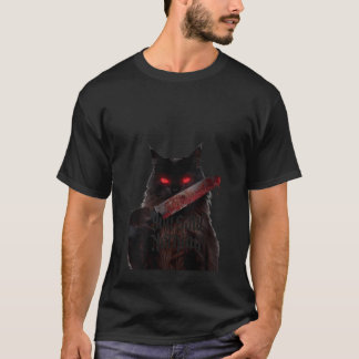 Womens Svarta katter Horror Spooky Gothic Hallowee T Shirt