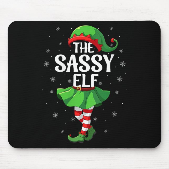 Womens Sy Elf Christmas Girls Women Elf Squad Xmas Musmatta (Framsidan)