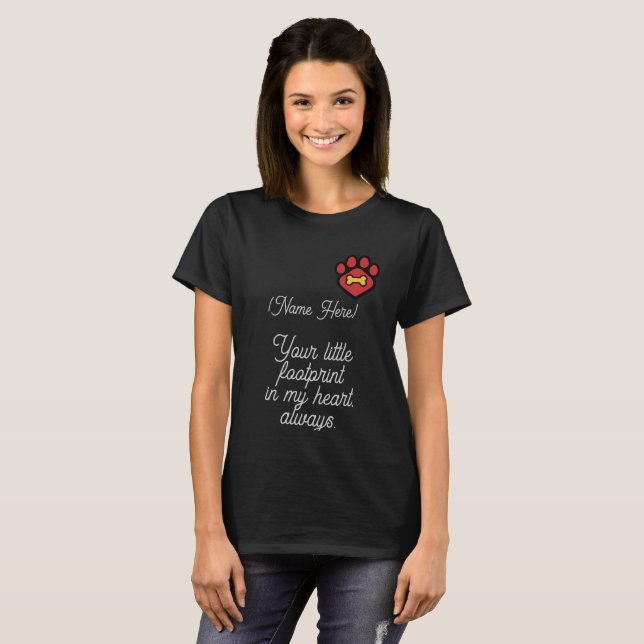 Women's T-Shirt Animal Paw Print (Hel framsida)