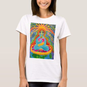 Womens T-Shirt Original Artwork Ljusa färger