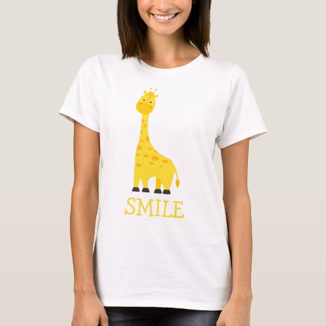 Women's T-shirt with giraffe (Framsida)
