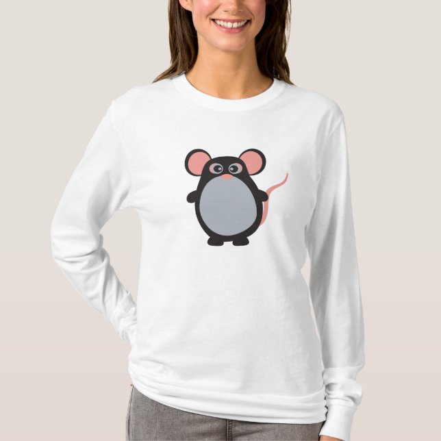 *Womens T-tröja för Hanes Nano långärmad, vit T Shirt (Framsida)