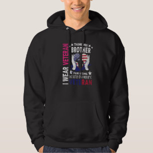 Womens Tack Brother Veterans Day American Fla Hoodie