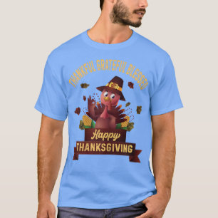 Womens tackfull tacksam välsignad Lycklig Thanksgi T Shirt