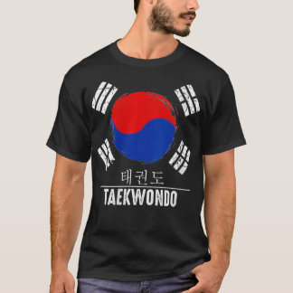 Womens Taekwondo Hangul Characters Black Bälte Tra T Shirt