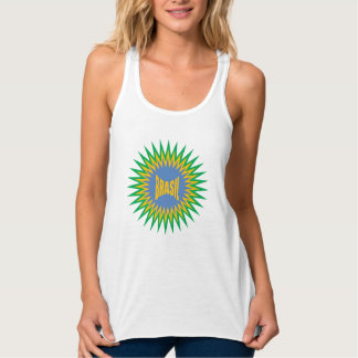  Women's Tank Top white  SUN  BRASIL  Linne Med Racerback