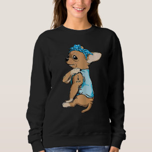 Womens Tatto Chihuahua Mamma I Kärlek Mamma T Shirt