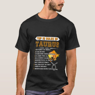 Womens Taurus Zodiac Birthday Top 10 Regler of Tau T Shirt