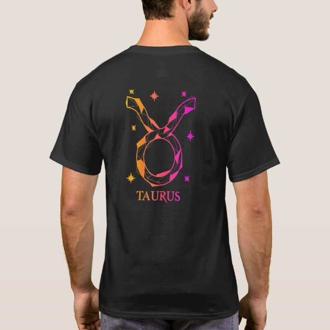 Womens Taurus Zodiac T Shirt (Baksida)