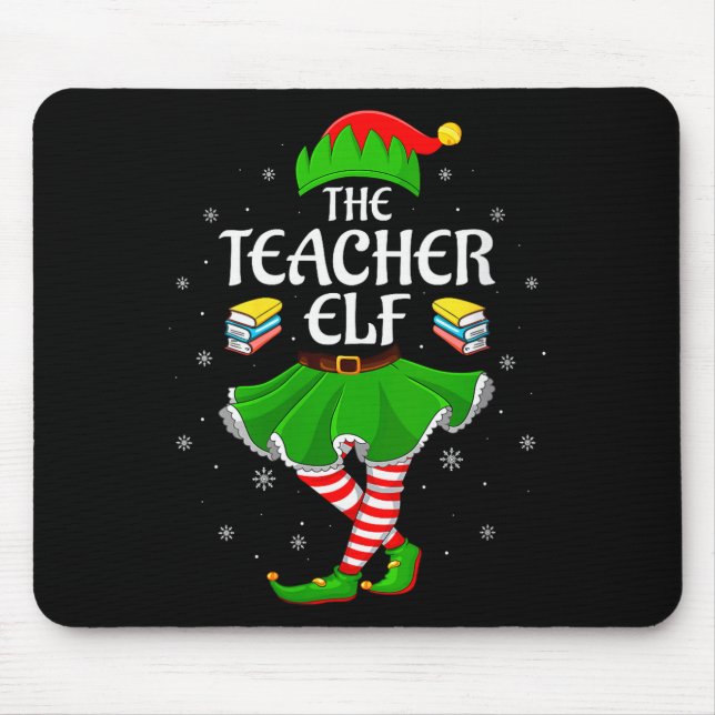 Womens Teacher Elf Christmas Family Girls Women El Musmatta (Framsidan)