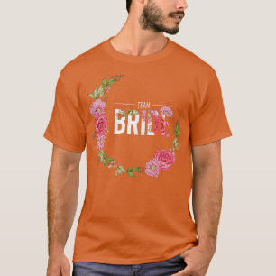 Womens Team Bride JGA blommor bröllop bachelor par T Shirt