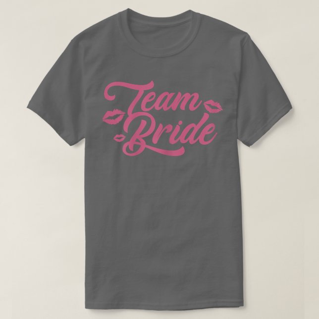 Womens Team Bride Wedding Day Bridal Shower Brides T Shirt (Design framsida)