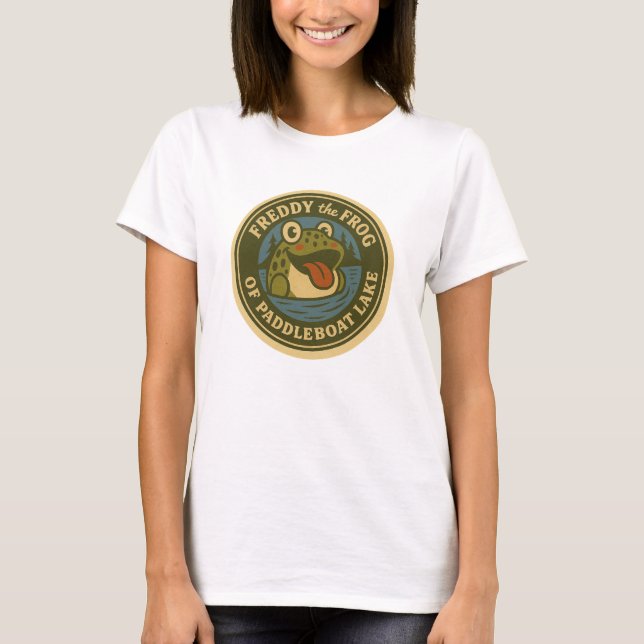 Women's Tee Freddy the Frog on Paddleboat Lake (Framsida)