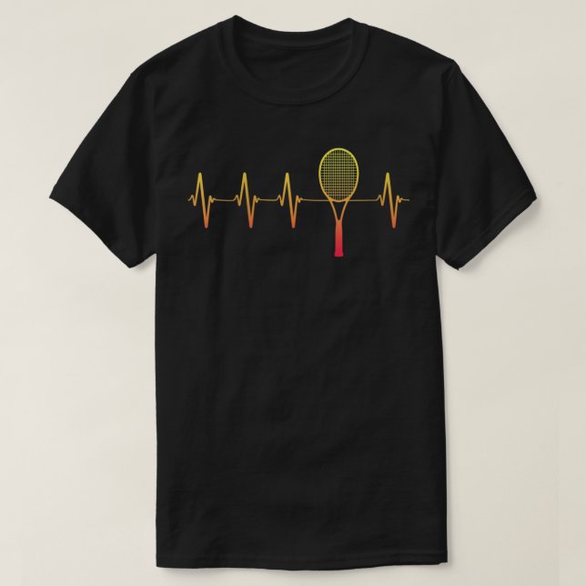 Womens Tennis Heartslag Funny Tennis Racket Heart T Shirt (Design framsida)