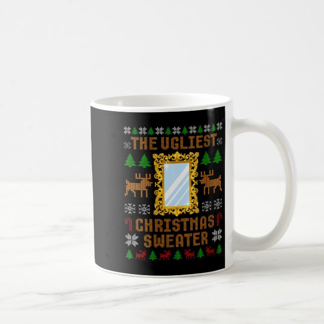 Womens The Ugliest Christmas Sweater With An Image Kaffemugg (Höger)
