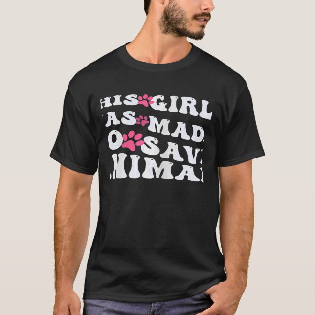 Womens This Girl Was Made To Save Animals veterina T Shirt (Framsida)