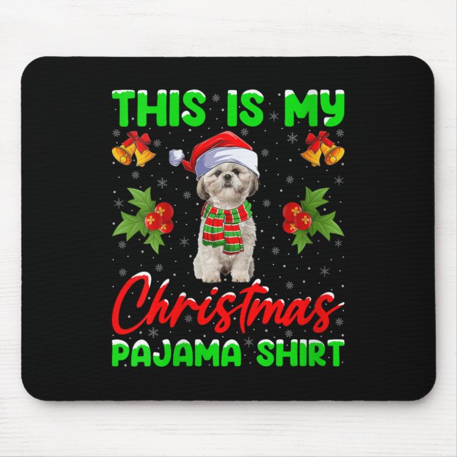 Womens This Is My Christmas Pajamas Funny Shih Tzu Musmatta (Framsidan)