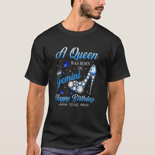 Womens This Queen was Born In January Happy Brithd T Shirt (Framsida)