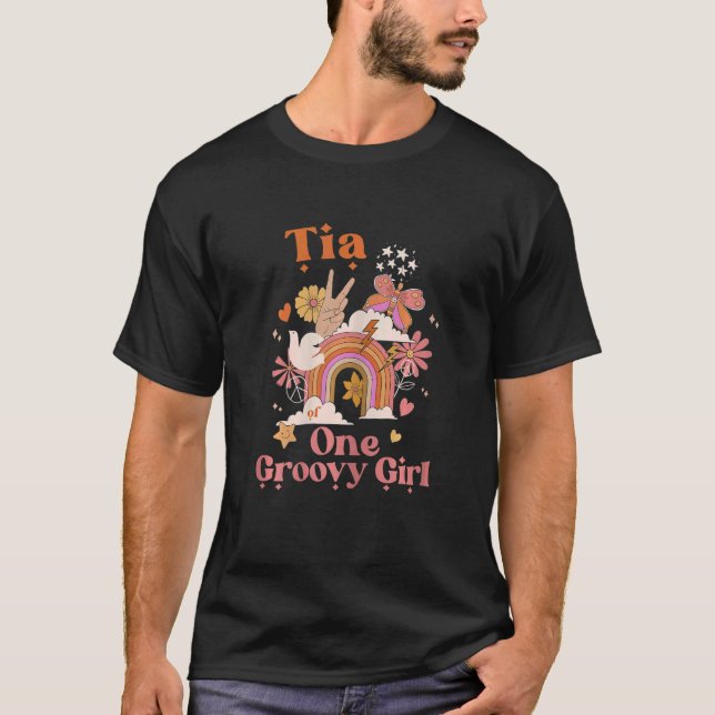 Womens Tia of One Groovy Girl Boho Hippie Retro Ra T Shirt (Framsida)