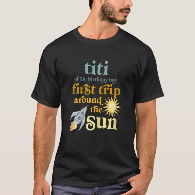 Womens Titi Rymden 1:a födelsedagen första Resa Ar T Shirt (Framsida)