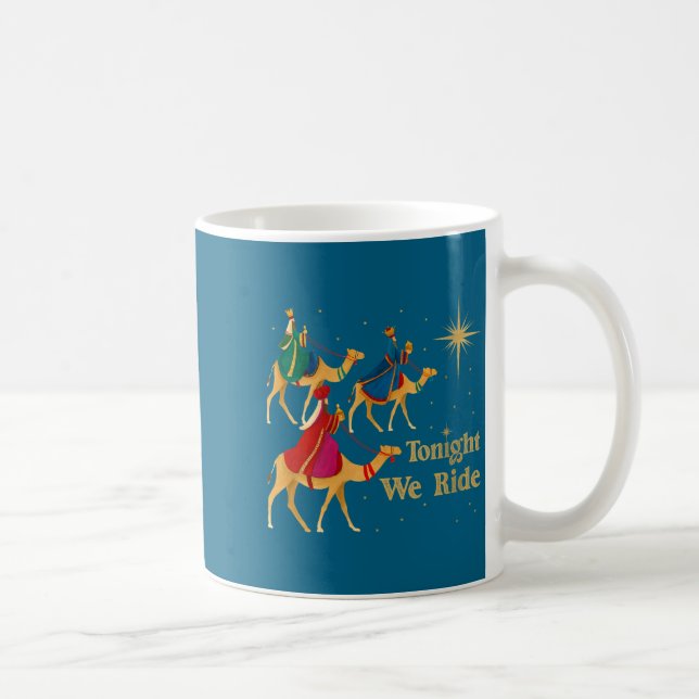 Womens Tonight We Ride Christmas 3 Wise Men Christ Kaffemugg (Höger)